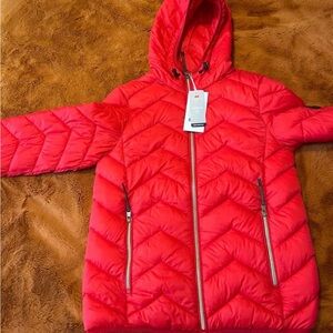 Fransa-Red Quilted Jacket